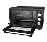 Suinga Horno Eléctrico de Convección 38L | Potencia 1800W | 52,7x45,3x33,7 cm | Función Rustipollo y Brocheta | Termostato Ajustable hasta 250ºC | Incluye Rejilla y Bandeja | Temporizador de 90 min