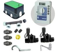 Suinga - Kit profesional riego automático KRain de 2 zonas 24v para tuberia 32mm