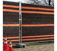 Suinga Malla Ocultación Obra 1,95x3,65 m | Negro/Naranja 90 gr | Delimita Zonas | Seguridad | Alta Resistencia | Uso Profesional