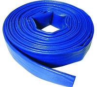 Suinga Manguera Plana para Descarga de Agua 50mm 100 metros | Manguera PVC Azul para Bombas de Agua y Piscina | Manguera Layflat 50 mm