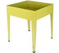 Suinga Mesa de Cultivo metálica Cuadrada 60 x 60 x 82 cm Amarilla Cultivar un huerto Familiar en su hogar