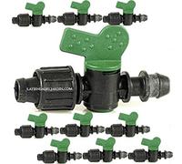 Suinga Pack 10 Llave de paso Cinta de riego por goteo 16mm a toma. Válvula derivación con junta utilizada para conectar directamente la cinta de goteo 16 mm a la tubería principal de riego