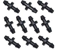 Suinga Pack 100 ENLACE MICROTUBO 4,5mm. Enlace recto para unir microtubo de 3 x 5 mm, y 4,5 x 6,5mm. Color negro. Accesorio utilizado en riego por goteo