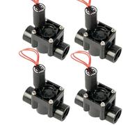 Suinga Pack 4 Electroválvula de riego 1" 24V PGV100 Hunter, para sistema automático de riego, control con todos los programadores eléctricos del mercado, control agua riego automático, negro