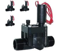 Suinga Pack 4 ELECTROVÁLVULA DE RIEGO electrico 1" 24V PGV-100MM Hunter. Rosca macho. Funciona con cualquier programador de riego eléctrico del mercado, negro
