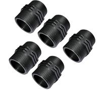 Suinga Pack 5 x Machón roscado plástico 2" x 2", PN10, racores de compresión para roscar, doble rosca macho/macho