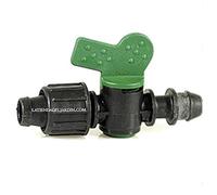 Suinga Pack 50 Llaves de Paso 16mm para Sistema de Riego Goteo | Válvulas de Control de Agua para Toma de Riego Agrícola, negro