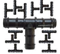 Suinga Pack 50 Te Riego por Goteo 16mm | Te conector tuberia 16 mm | Te Goteo para Manguera de Riego 16mm, negro