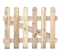 Suinga PUERTA VALLA CLASICA 80x100 cm de MADERA para JARDIN, para cercar jardines, parques..