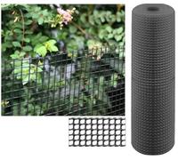 Suinga Red de Plástico para Balcones y Terrazas 1 x 25 m | Malla de Plastico gris | Cuadros 1 cm | Malla Plastica Cuadrada
