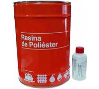 Suinga RESINA DE POLIESTER 5kg para reparaciones + catalizador de peróxido. Util para reparaciones de coches, piscinas, depósitos, naútica e industrial