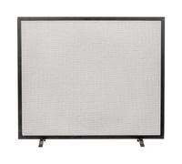 Suinga Salvachispas de Chimenea 1 Panel 60x50 cm, Rejilla Metálica Protectora contra Chispas, Pantalla de Seguridad para Chimeneas, Negro