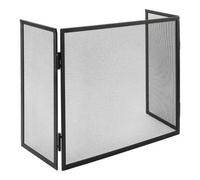 Suinga Salvachispas de Chimenea Triple Panel 100x50 cm, Rejilla Metálica Protectora contra Chispas, Pantalla de Seguridad para Chimeneas, Negro