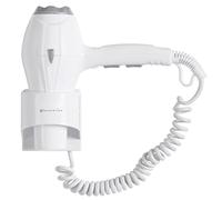 Suinga Secador Pelo Profesional 1800-2000W con Base DE Pared | Secador de Pelo de Pared | Secador de Hotel Compacto | Secador Pequeño Potente con Pulsador de Seguridad | Secador Cabello | Blanco