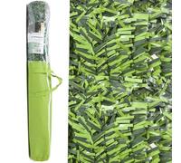 Suinga Seto Artificial Ocultación Jardin 2x3 m | Seto Bicolor Hoja Ancha | Seto ocultación 95% | Seto Artificial Decorativo, Verde