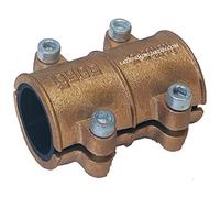 Suinga - TAPAPORO 18MM COBRE. Abrazadera reparación para tuberia 18mm. Goma interior que impide el paso de agua hacia el exterior, dorado