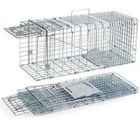 Suinga TTrampa para Animales Vivos 79x29x32 cm - Jaula Trampa Galvanizada con 1 Entrada para Conejos, Gatos, Zorros y Mapaches