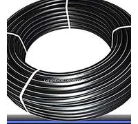Suinga Tuberia agua potable 32mm 16 bar 50 metros | Tuberia 32 mm PE100 Alimentaria alta densidad | Tuberia Polietileno banda azul AENOR, negro