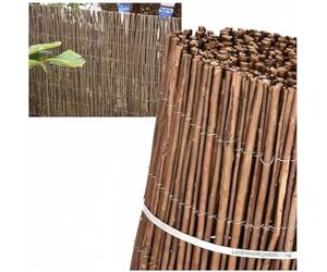 Suinga Valla de Mimbre Gruesa 1x5 metros | Cañizo Jardin natural | Cerramiento de Mimbre 85% Ocultación | Valla Decorativa de Mimbre natural