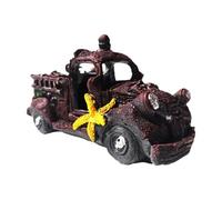 SUIOPPYUW Adornos para peceras, Cuevas, escondites, hábitats, decoración única de restos de Autos, Que añade Aventura al Mundo del Acuario. Decoración acuarios Resina con imitación restos, Camión