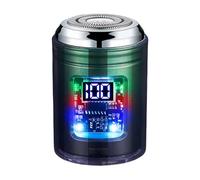 SUIOPPYUW Afeitadora eléctrica para hombres, mini afeitadora portátil, resistente al agua, con luces LED, afeitadora portátil, recortadora de barba, mini y compacta, tipo+3
