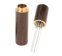 SUIOPPYUW Agitador de Café Manual Distribuidor Acero Inoxidable Durable y Ergonómico Para Profesionales y Entusiastas del Café Pasador Apisonador Distribuidor Nivelador, Marrón oscuro, 1.8 x 8.6 cm