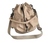 SUIOPPYUW Bolso bandolera informal de tela Oxford con cordón, moderno y ligero, de gran capacidad, llamativo, a la moda, de tela Oxford con cordón, de gran capacidad, Caqui