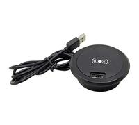 SUIOPPYUW Cargador Base de Carga Larga Distancia 5V Carga Espacial Cargadores Inalámbricos Móviles Smartphones Bar Oficina Comedor Cargador Inalámbrico Integrado Escritorio Invisible 15w