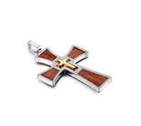 SUIOPPYUW Colgante Cruce Collar Colgantes Minimalista Fe Religiosa Cadena de la Suerte Accesorios Hombres Ocio Oficina Diario, Acero