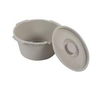 SUIOPPYUW Cubo de repuesto para inodoro con asa y tapa. Solución de apoyo para inodoros niños y ancianos. Medio cubo para silla inodoro con tapa repuesto.