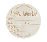 SUIOPPYUW Elegantes accesorios de Para madera para fotos de recién nacidos que celebran cada hito del nacimiento. El letrero anuncio recién nacido está diseñado para recordar cada momento