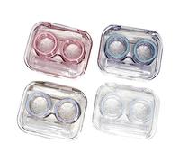 SUIOPPYUW Estuche organizador para lentes de contacto de 4 piezas, caja organizadora con pinzas, contenedor para el cuidado de los ojos, accesorios de protección, regalos de viaje