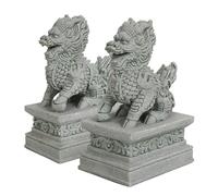 SUIOPPYUW Figuras de Kirin de Escritorio, decoración Feng Shui Chino, exquisitas Figuras en Miniatura Arenisca Verde, esculturas Animales pequeños, Regalo cumpleaños Año Nuevo, decoración