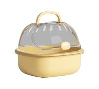 SUIOPPYUW Jaula portátil de Viaje para hámsteres Enanos, Hurones, erizos y Chinchillas. Compacta para Disfrutar de Actividades al Aire Libre en Cualquier Momento y Lugar, Amarillo, 20x18x16cm