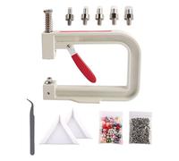 SUIOPPYUW Kits únicos para engastar perlas con remachadora manual, #20 | joyas, ropa, proyectos de bricolaje, kits para máquina de engastar perlas, cuentas, clavos, remaches, 1 pinza, máquina