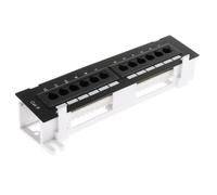 SUIOPPYUW Panel de conexión Ethernet Cat 5e/Cat 6 de 12 Puertos Acero, versión UTP sin blindaje, con funcionalidad óptima para Redes Modernas.