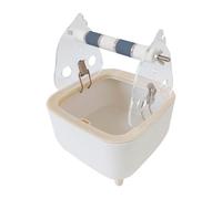 SUIOPPYUW Soporte de para Entrenamiento de Aves, diseñado para Entrenar y Mantener la Salud los Loros, Especialmente Durante el Tiempo Juego en Interiores. Estación excrementos pájaros, Gris