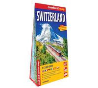 Suisse 1/350.000 (carte grand format laminée). Switzerland (Carte Laminée Routière et Touristique Comfort! Map)