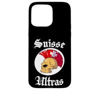 Suisse Ultras Mohawk Skull Swiss Sport Supporter Switzerland Carcasa para iPhone 15 Pro MAX