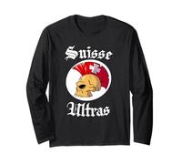 Suisse Ultras Mohawk Skull Swiss Sport Supporter Switzerland Manga Larga