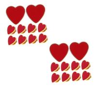 Suit Decorative Valentine Love Heart Hat Clothing Lapel Shawl Brooch Pin Red Zinc