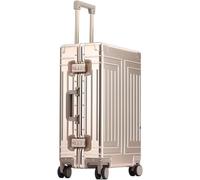 Suitcase 20" 24" 26" 29" Inch Aluminum Trolley Metallic Cabin Luggage Trolly Bag with Wheels(D,29")