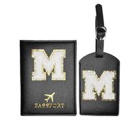 Suitcase Cute Tags Cover, Bag Tags Suitcase, Waterproof Luggage Tag Holders, Tag Holder for Travel and Backpack, Suitcases, Pu Leather, Blank, Pink, White, 14x10.5x1 cm