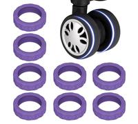 Suitcase Roller Guards - Cubiertas de protector de rueda de equipaje para viajes diarios | Escudos de silicona antiruido, kit de ajuste flexible para bolsas de viaje, protección giratoria y control de