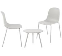 Suite de 2 plazas berdin plástico gris claro 50x156x85 cm