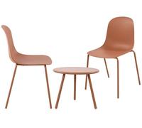 Suite de 2 plazas berdin plástico terracota 50x156x85 cm