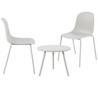 Suite de 2 plazas mindin plástico gris claro 60x166x85 cm
