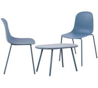 Suite de 2 plazas veldin plástico azul 151x80x85 cm