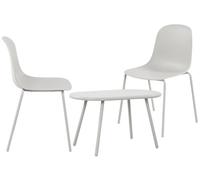 Suite de 2 plazas veldin plástico gris claro 151x80x85 cm