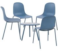 Suite de 4 plazas mindin plástico azul 166x166x85 cm